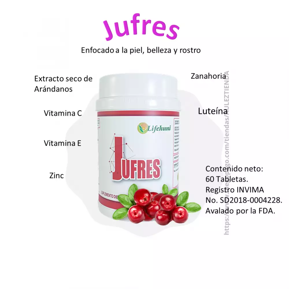 Suplemento natural para piel radiante y rejuvenecimiento 60 tabletas