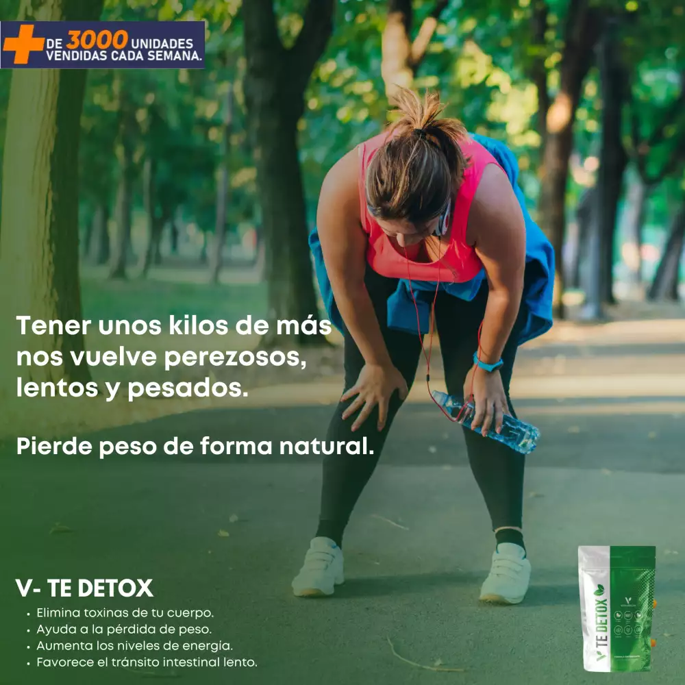 Té detox 30 días pérdida de peso 4 sobres