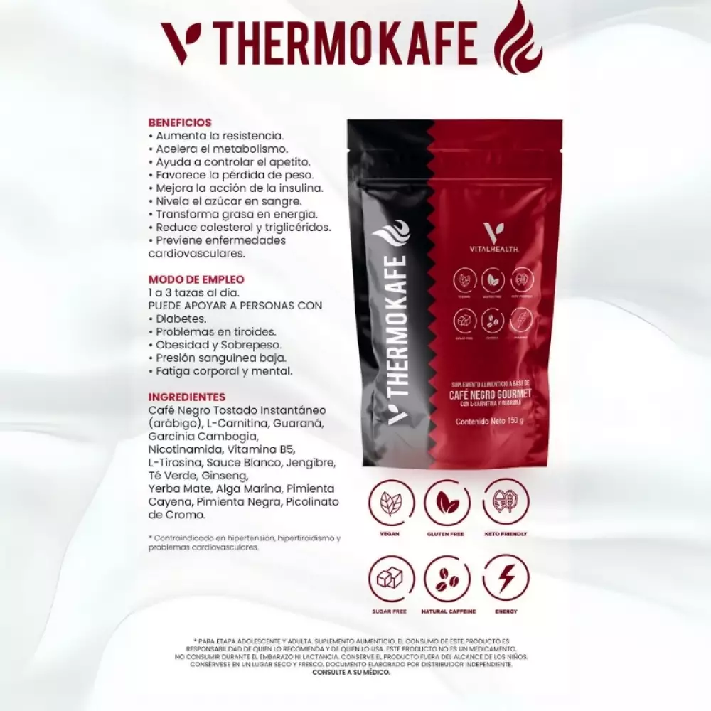 TERMOKAFE 150 gr - PIERDE PESO - OXIDADOR DE GRASA