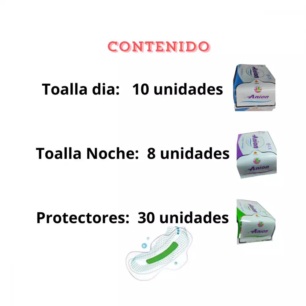 Toallas de día con anión Winalite pack 30 unidades