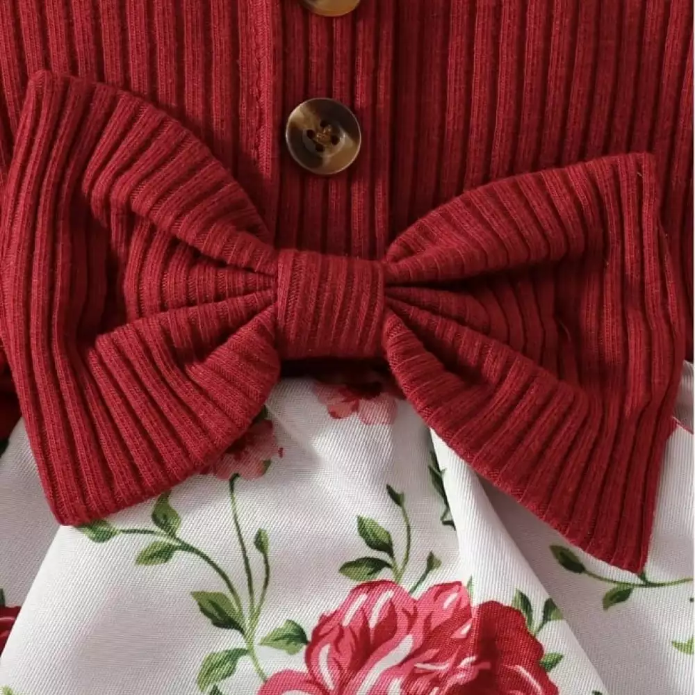Vestido manga larga floral