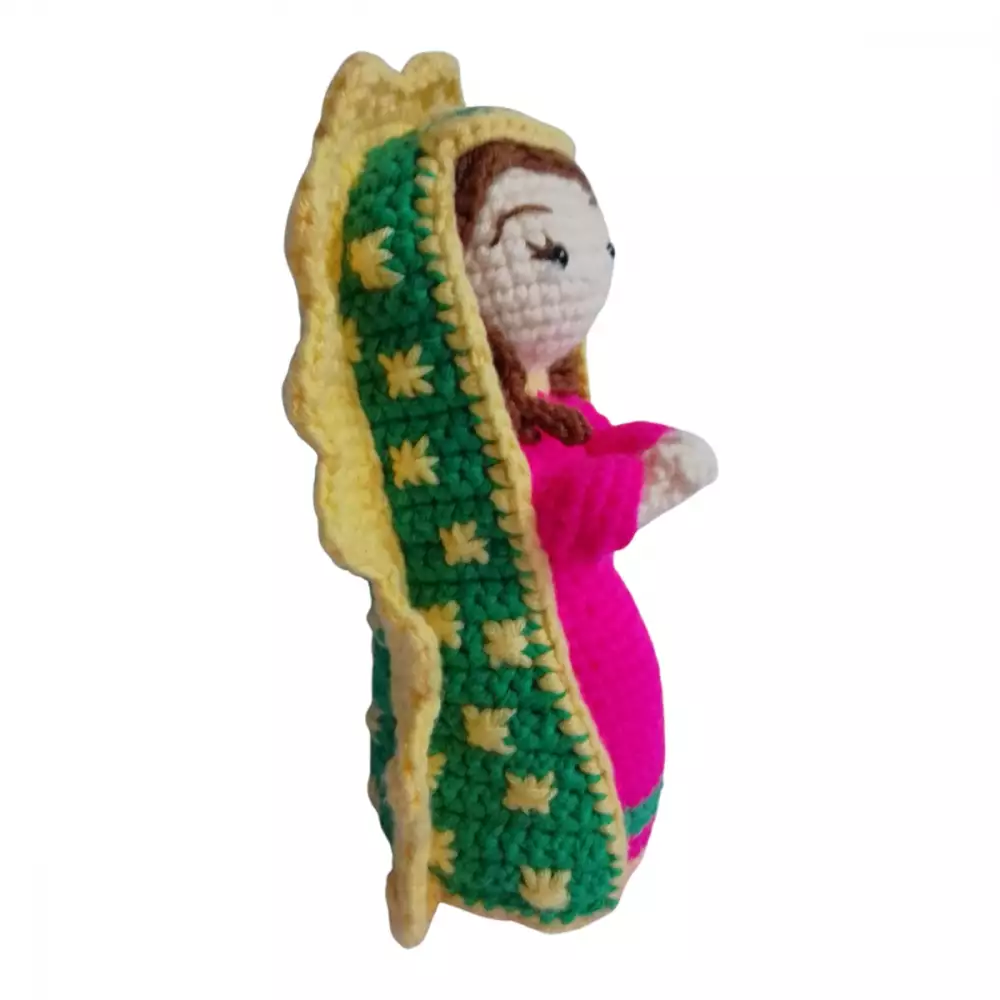 Virgen de Guadalupe tejida crochet amigurumi 20 cm