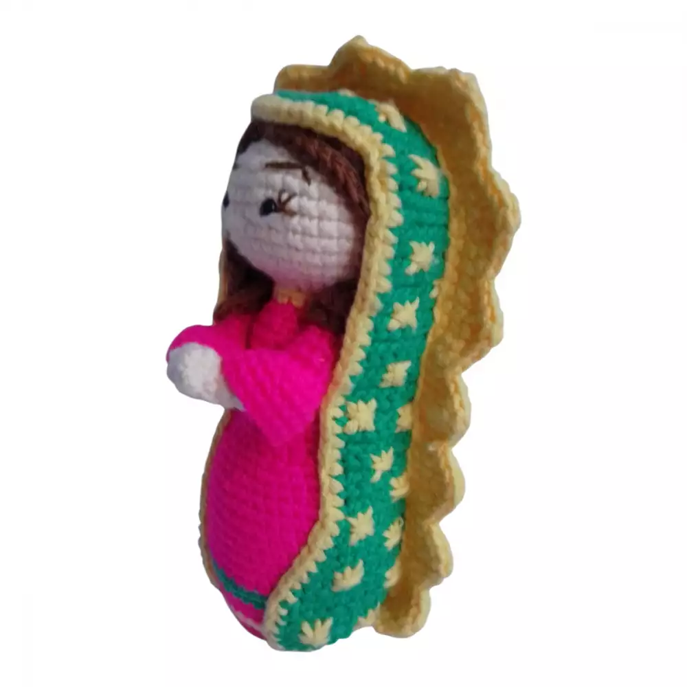 Virgen de Guadalupe tejida crochet amigurumi 20 cm