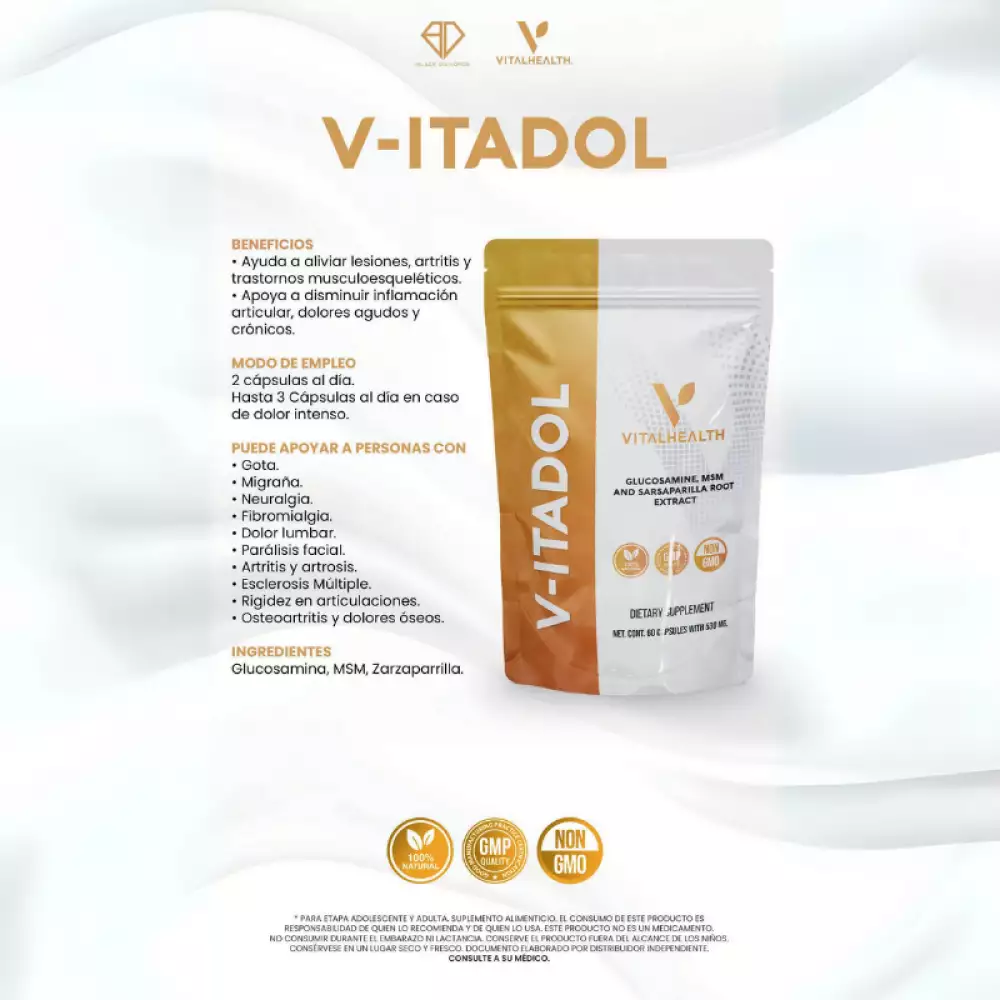 Vitadol 60 cápsulas alivio dolor articular
