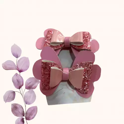 🎀 Moños Coquette Exclusivos para Niñas 🎀 Rosado x 2
