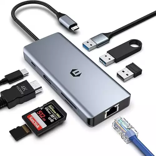 adaptador USB C 8 en 1