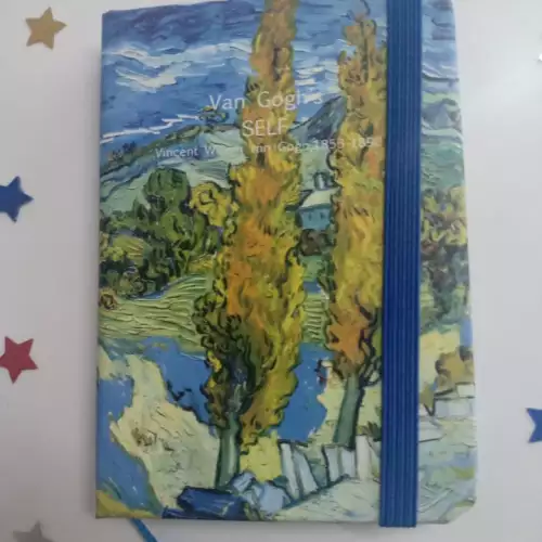 Agenda de bolsillo VanGogh pasta dura con cierre