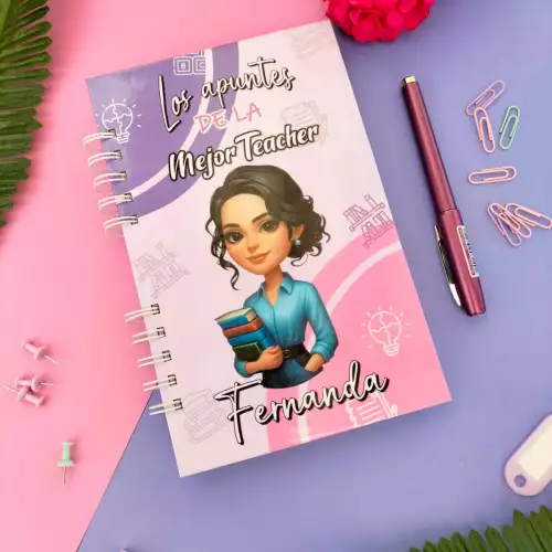 Agenda personalizada media carta para docentes
