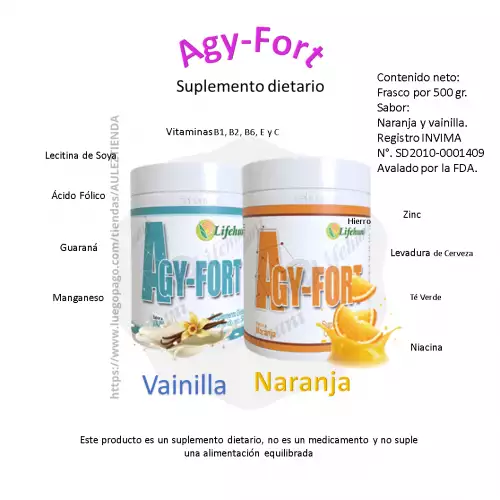 Agy-Fort Combate La Fatiga Física Y Del Cerebro Sabor Naranja