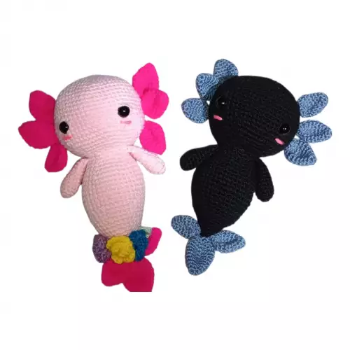 Ajolote tejido a crochet amigurumi decorativo artesanal