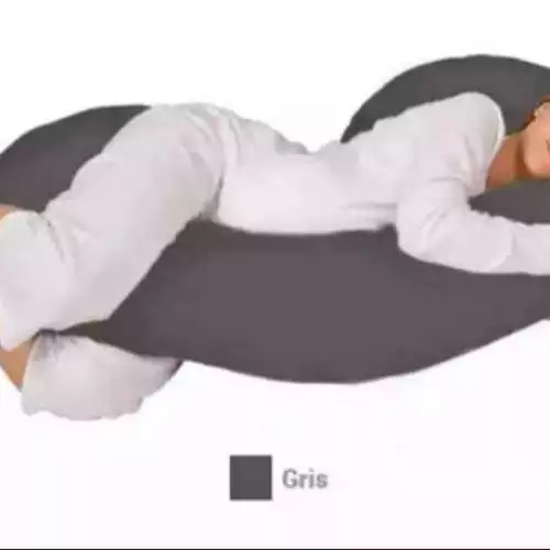 Almohada de Embarazo Tipo Luna Color Gris