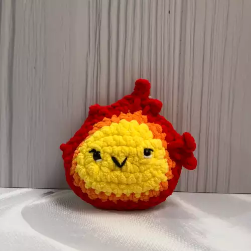 Amigurumi Calcifer tejido a mano 12 cm decorativo