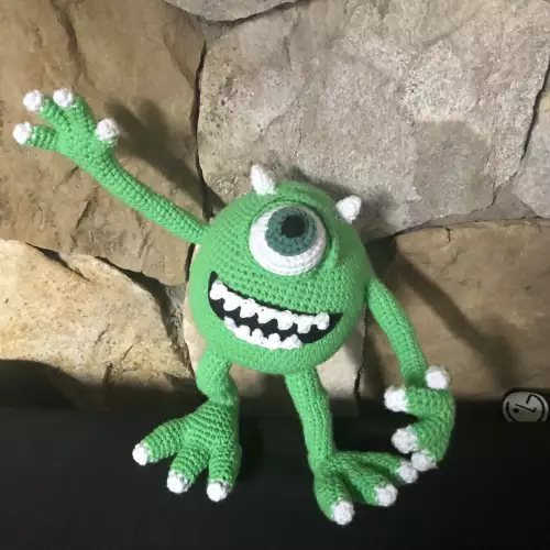 Amigurumi Mike W Monsters Inc 30 cm tejido a mano