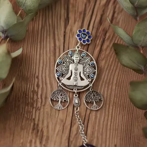 Amuleto Árbol de Vida 7 chakras ojo turco 22 cm