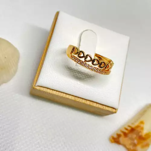 Anillo en covergold doble ajustable para mujer