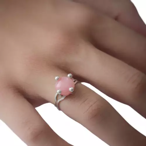 Anillo garras plata 925 con piedra natural