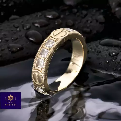 Anillo Olimpus gemas blancas oro laminado 5mm