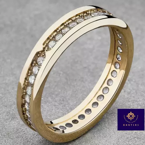 Anillo oro laminado 18K con gemas y garantía