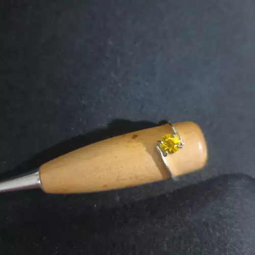 Anillo plata ley cristales Swarovski amarillo talla 8
