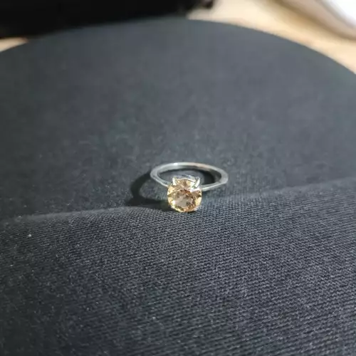 Anillo plata ley cristales Swarovski palo de rosa talla 8