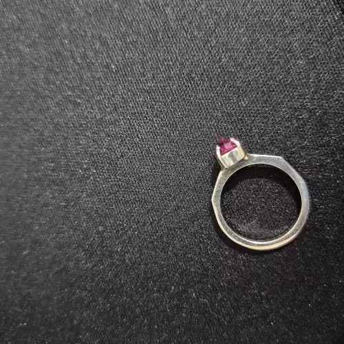 Anillo plata ley cristales Swarovski rosado talla 7