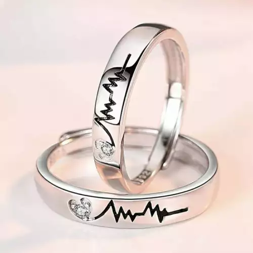 Anillos para parejas Electrocardiograma