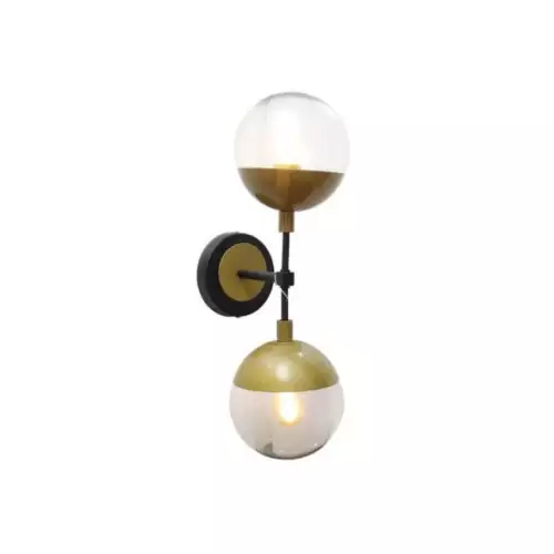 Aplique Doble Lugano Cristal