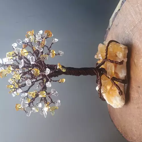 Árbol decorativo cuarzo piedras semipreciosas
