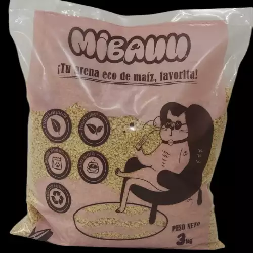 ARENA PARA GATOS DE MAÍZ 3KG