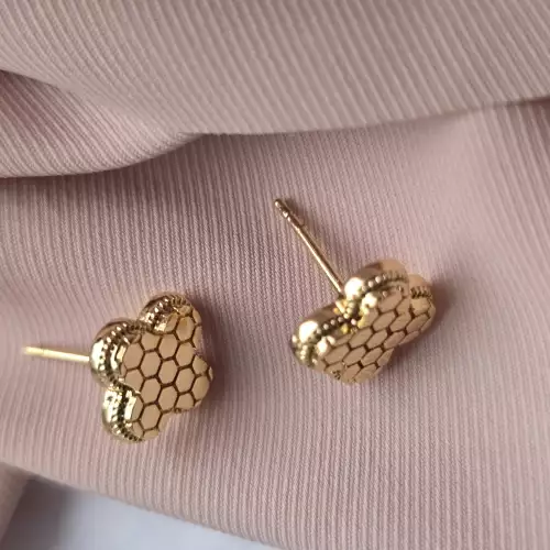 Arete topo mini dorado brillante para mujer