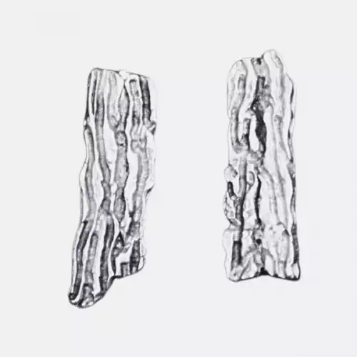 Aretes aurora del bosque plata ley 950 código QR
