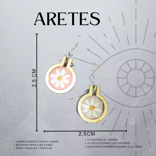 ARETES BORDADOS PERSONALIZADOS