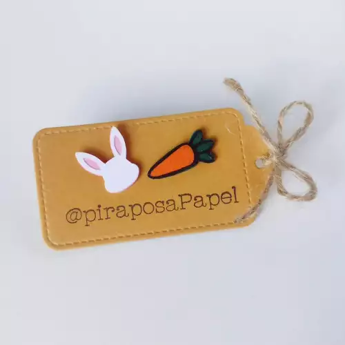Aretes conejo/zanahoria - Joyero de Piraposapapel