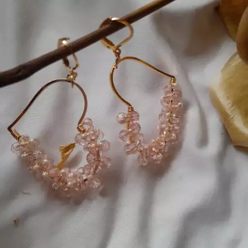 Aretes de  Corazón en Alambrismo