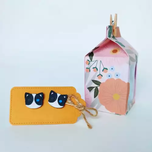 Aretes de papel gatos hipoalergénicos resistentes agua