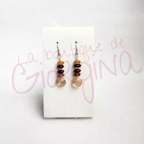 Aretes donut caramelo