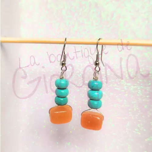 Aretes Donut turquesa