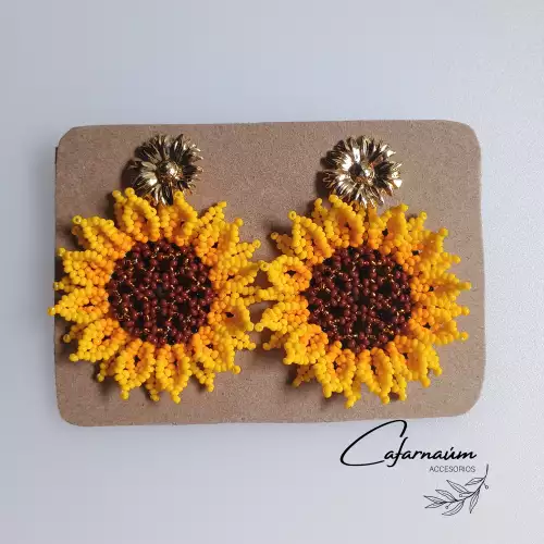 ARETES GIRASOL GRANDES