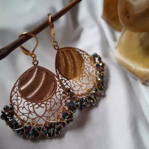 Aretes Hoja Brillante