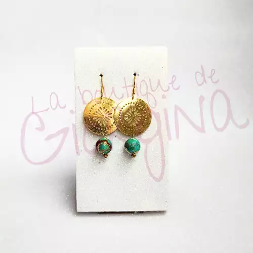 Aretes jaspe imperial