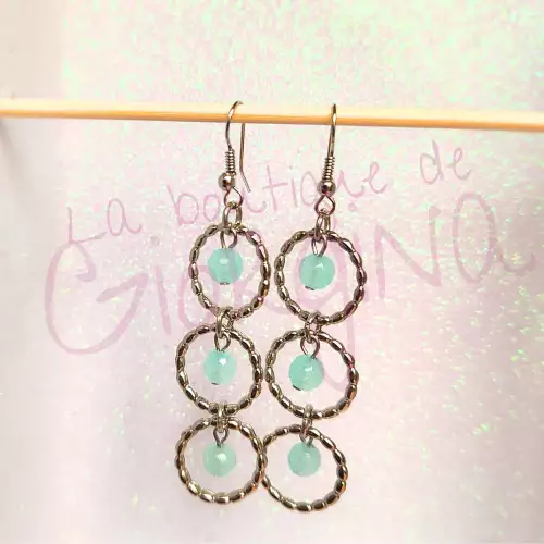 Aretes lluvia de ágata