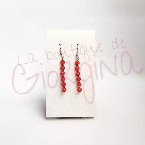 Aretes murano rojo