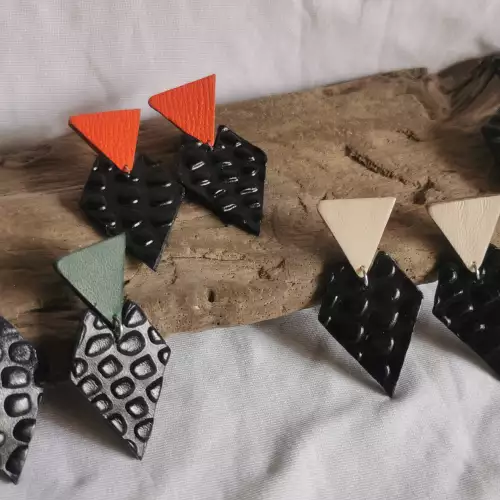 Aretes para mujer en cuero  GRETA