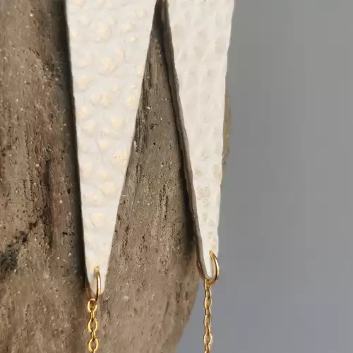 Aretes para mujer largos en cuero PARIS