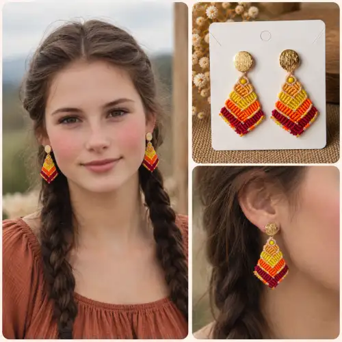 Aretes Pirámide Atardecer Dorado