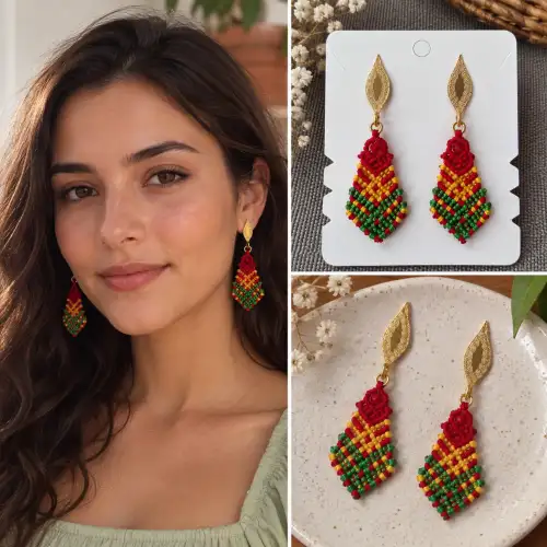 Aretes Pirámide Rasta