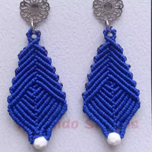 Aretes tejidos en Macrame ISABELLA