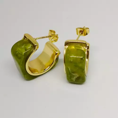 ARETES VERDES EN ACRILICO