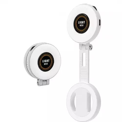 Aro De Luz Magnética Para Selfie W50 Con Brillo Ajustable Y Clip