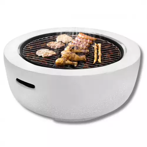 Asador Redondo Tipo Fogata Brasero Portátil Para Jardín Y Camping